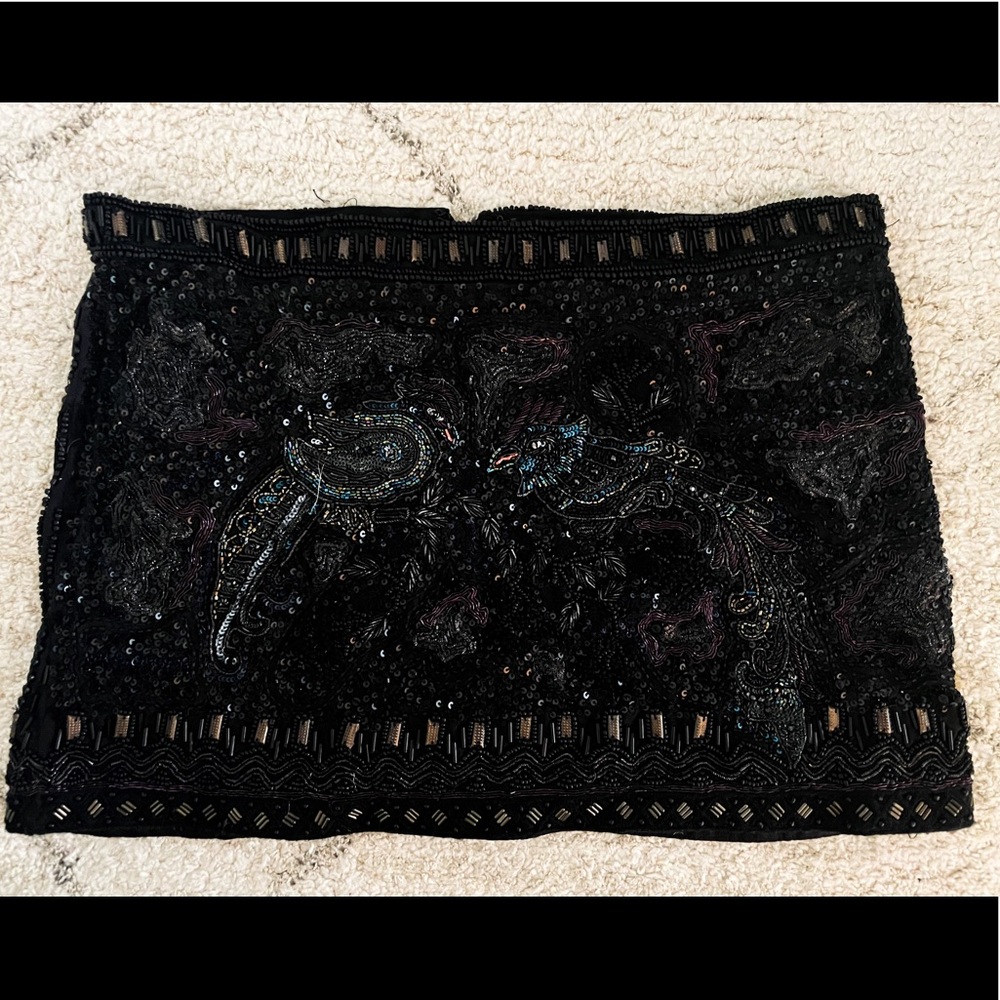 All Saints mini skirt hand embellished